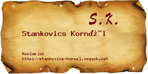 Stankovics Kornél névjegykártya